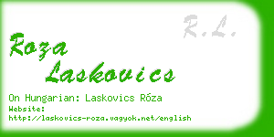 roza laskovics business card