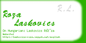 roza laskovics business card